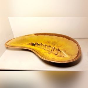 Vintage Cal Orig USA Ceramic Ashtray Brown Orange MCM Excellent Rare A228